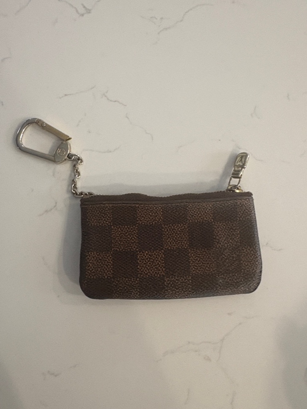 Louis Vuitton Brown Damier Key & Card Holder with Silver Hardware - Picture 2 of 3